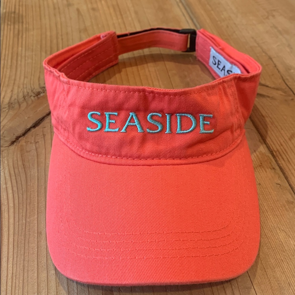 Seaside Visor EUC Coral/Mint‎ Color Combination 100% Cotton Fabric adjustable